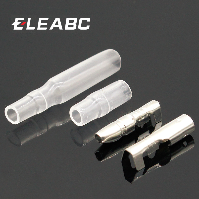 Body Jewelry 4 U - 圧着ワイヤコネクタ,オス/メス,シース付き,4mm,50セット
