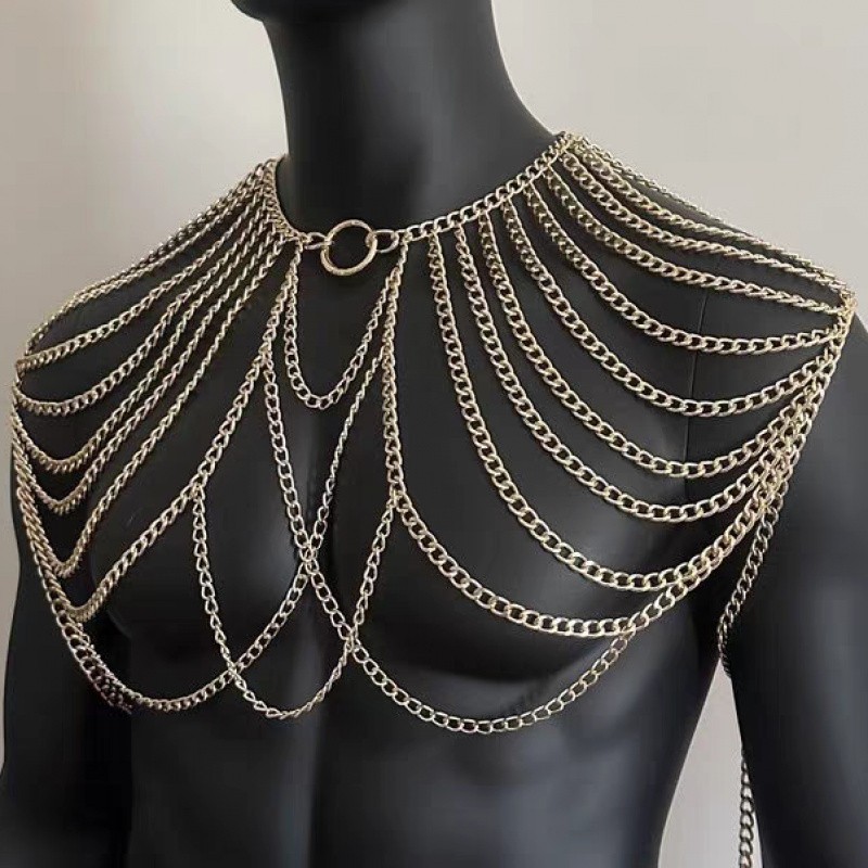 Body Jewelry Men - 男性用ボディチェーン ジュエリー ランジェリー セクシーなメンズファッション メタル ヨーロッパ・アメリカンスタイル