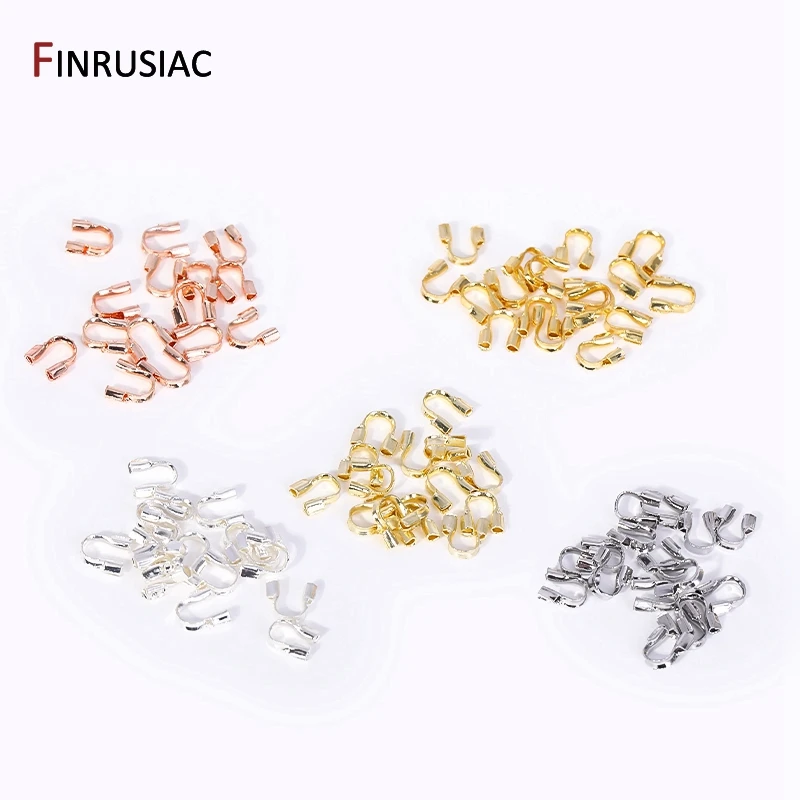 Body Jewelry 4 U - 14k/18k ゴールドメッキ真鍮ワイヤーガーディアンコードプロテクター、U 字型ワイヤープロテクターコネクタ DIY ジュエリー作成用品
