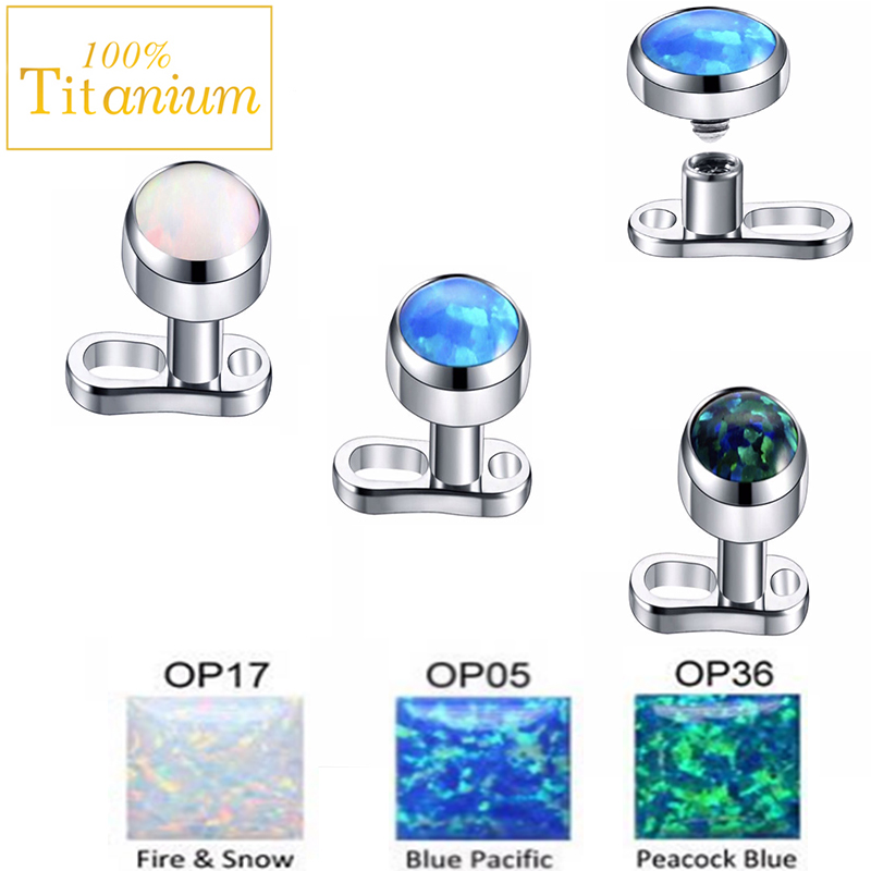 Body Jewelry Dermal - アンカーG23,マイクロクランプ,円形,4mm,内部糸,ドリル用,1ユニット
