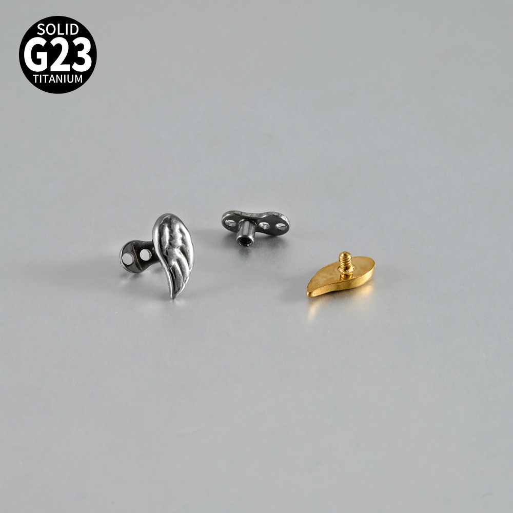 14-1PCS G23純チタン製バタフライ・スネーク・ハート - Body Jewelry Dermal のレビューと価格