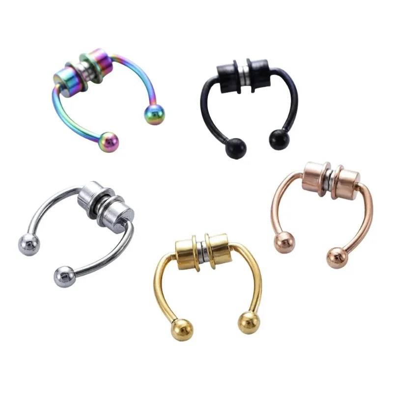 1/2/3 個の偽磁気鼻リング、フェイクピアス鼻リング、非ピ - Body Jewelry Nose のレビューと価格
