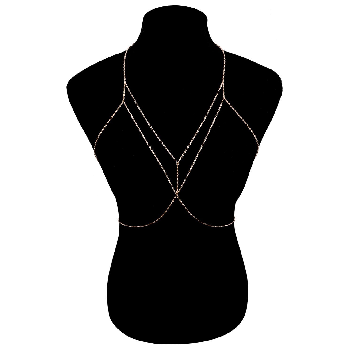 セックス千鳥ボディチェーン女性のためのシンプルなゴールドカラ - Body Jewelry In Bulk のレビューと価格