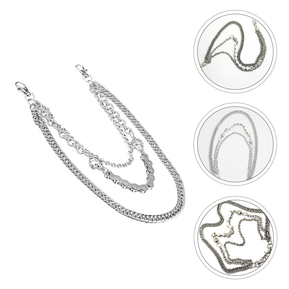 1個入り、シルバーの金属製スカルチェーン。メンズ用、パンツや - Body Jewelry Men のレビューと価格