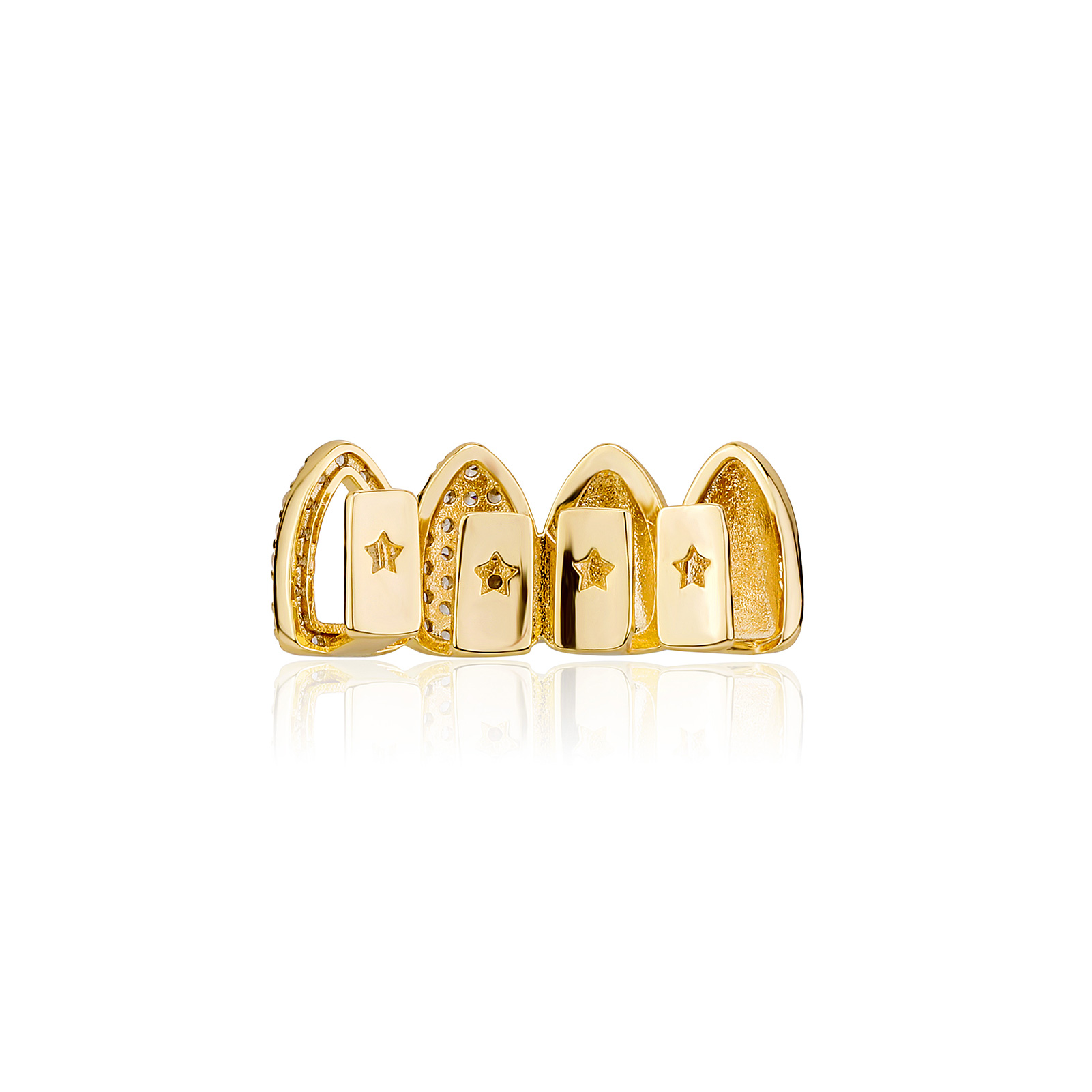 Topgrillz-青いドリップオイル中空ジルコニア歯グリル - Body Jewelry Men のレビューと価格