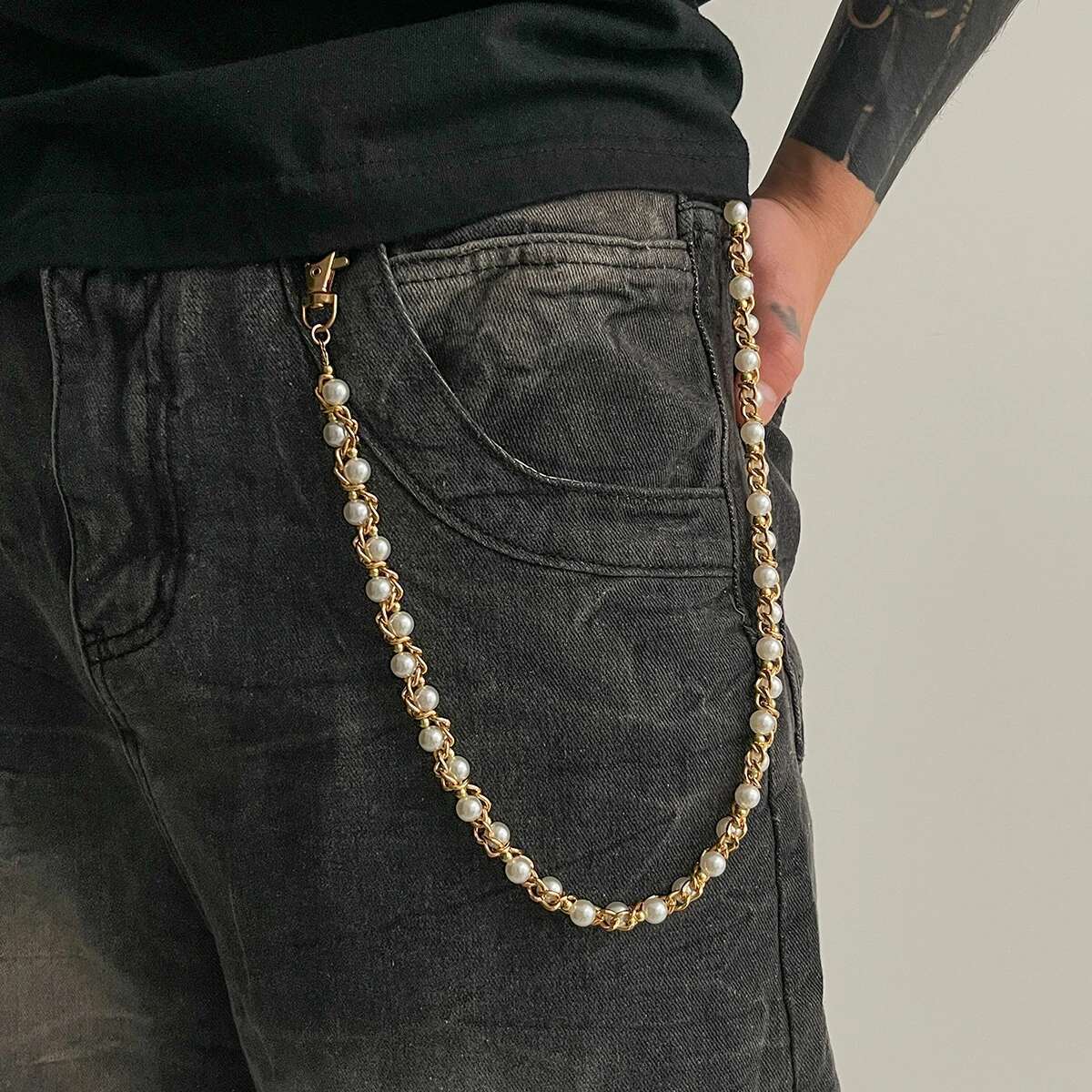 インゲマーク パンク風 模造パール パンツ ヒップスター パ - Body Jewelry Men のレビューと価格