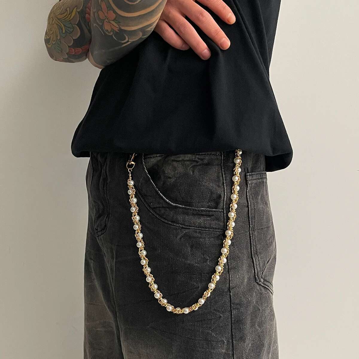 インゲマーク パンク風 模造パール パンツ ヒップスター パ - Body Jewelry Men のレビューと価格