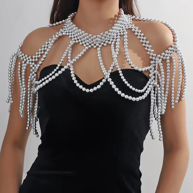 1 セットショールボディジュエリービーズ胸女性のためのファッ - Body Jewelry In Bulk のレビューと価格