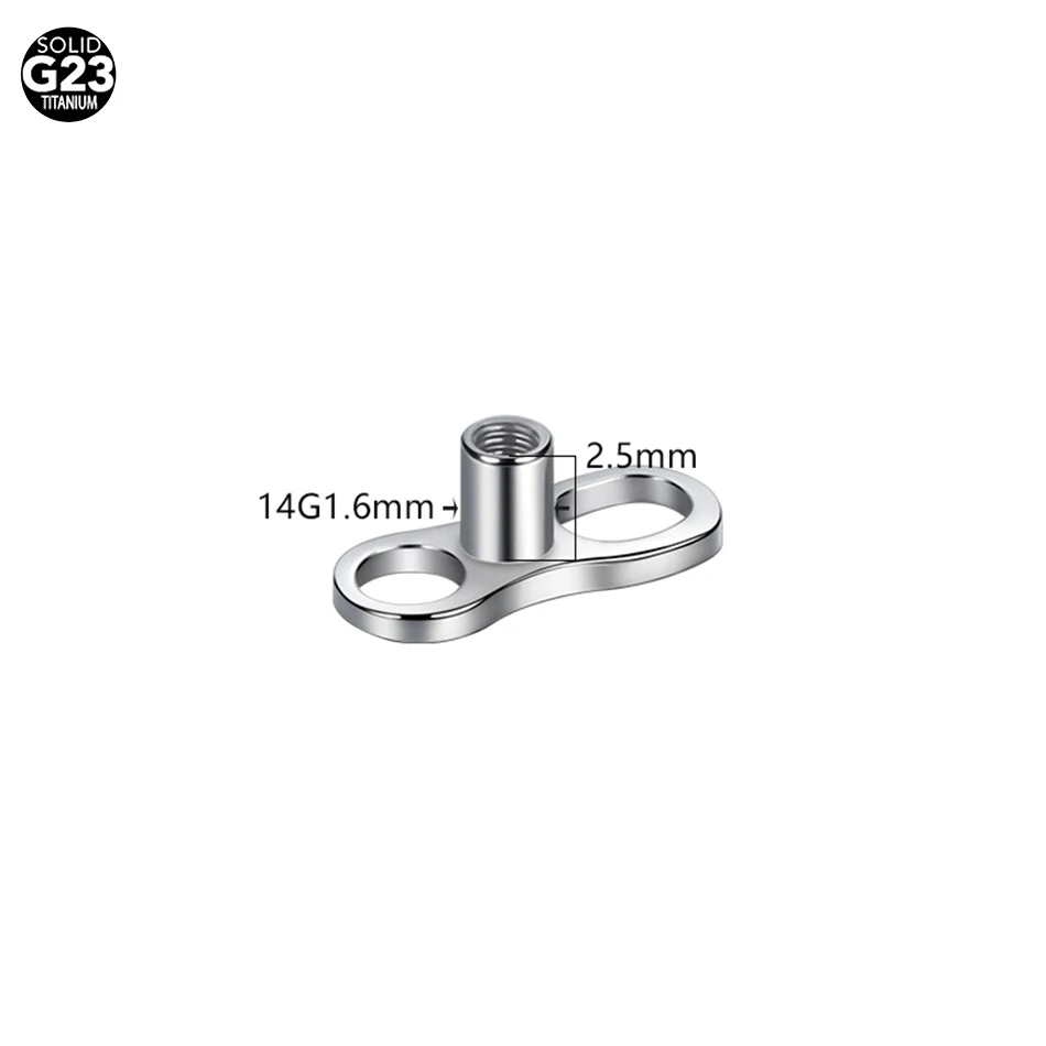 5個/10個/50個 チタン製ダーマルアンカーベース 14G - Body Jewelry Dermal のレビューと価格