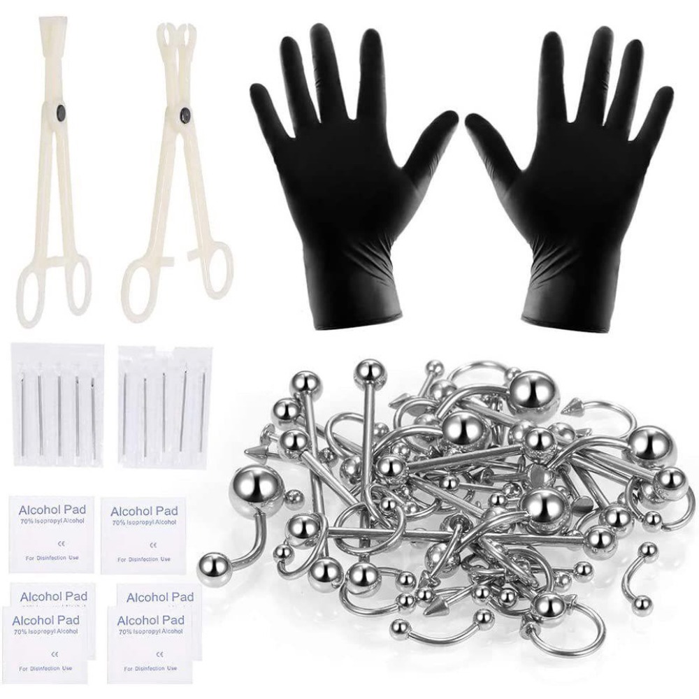 150/140/85/70/42個入りボディピアスキット ジ - Body Jewelry Nose のレビューと価格