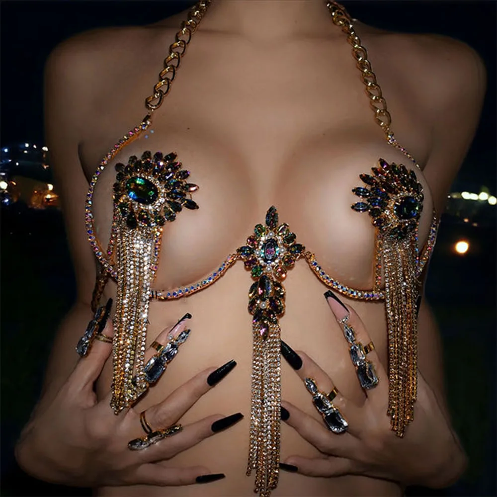 Stonefans 誇張されたフリンジチェストブラケットジュ - Body Jewelry Good Quality のレビューと価格