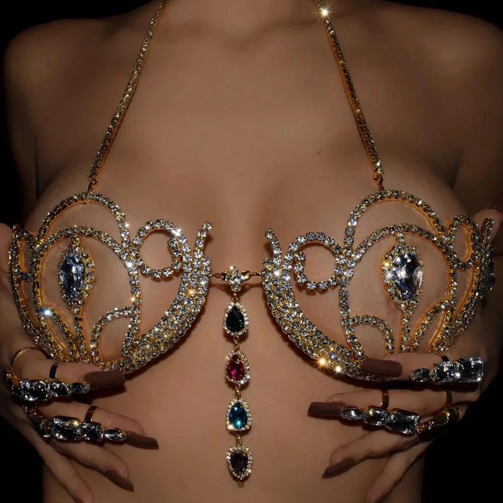 Stonefans 誇張されたフリンジチェストブラケットジュ - Body Jewelry Good Quality のレビューと価格