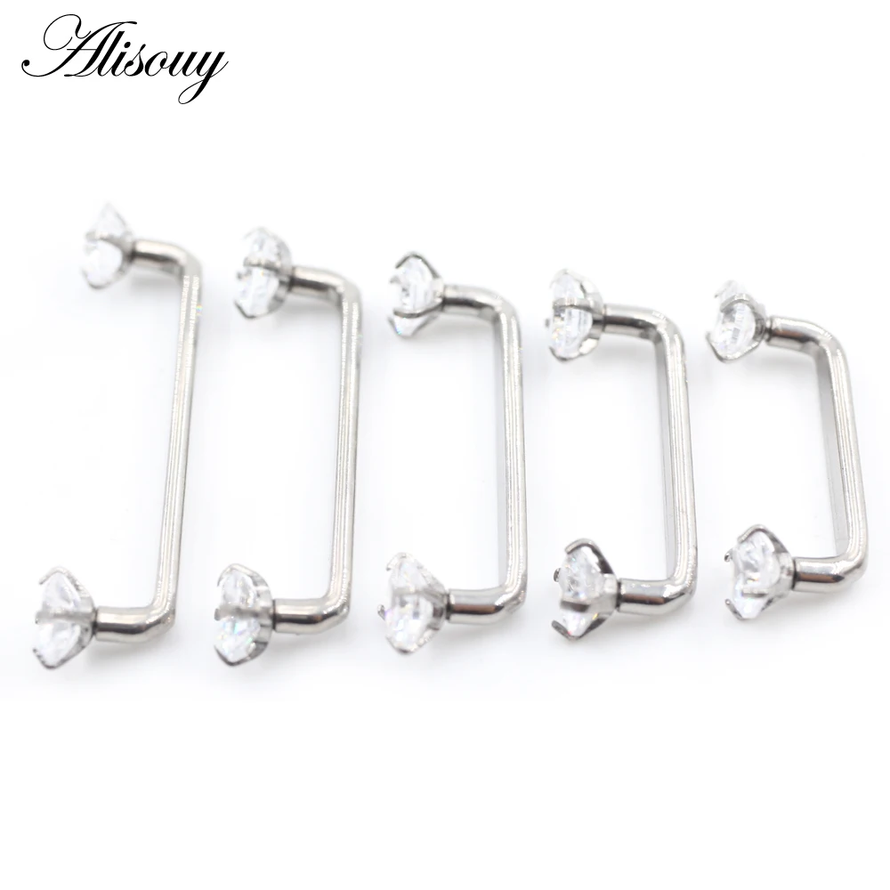 Alisouy 1PC チタンハートスタージルコンねじ込み式 - Body Jewelry Dermal のレビューと価格