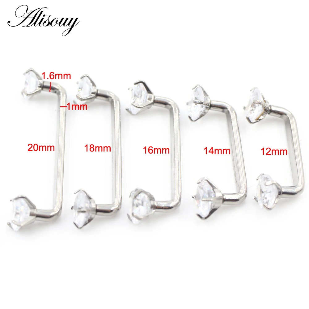 Alisouy 1PC チタンハートスタージルコンねじ込み式 - Body Jewelry Dermal のレビューと価格