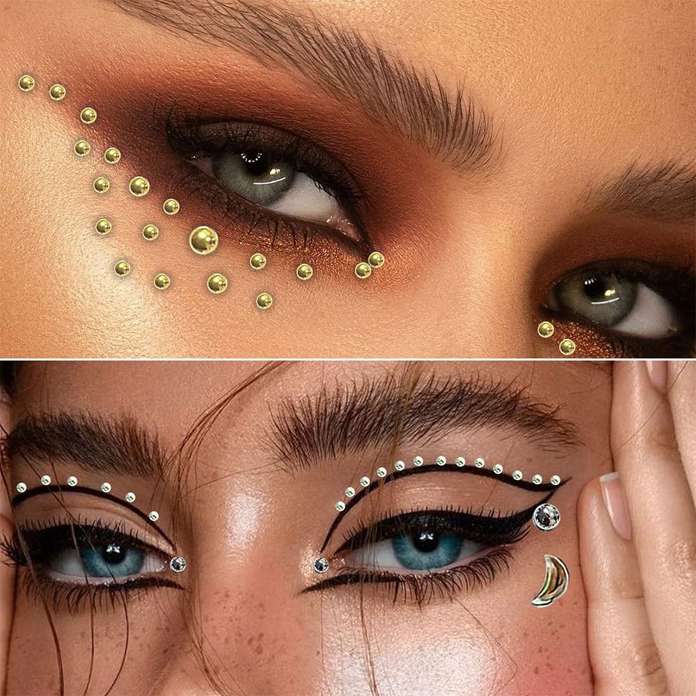 再利用可能なノンピアスリップネイルステッカーラインストーン5 - Body Jewelry Eyebrow のレビューと価格