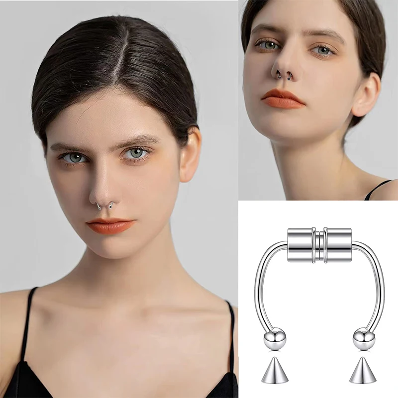 偽ピアス鼻リングフープセプタム非ピアスノーズクリップロック  - Body Jewelry Nose のレビューと価格
