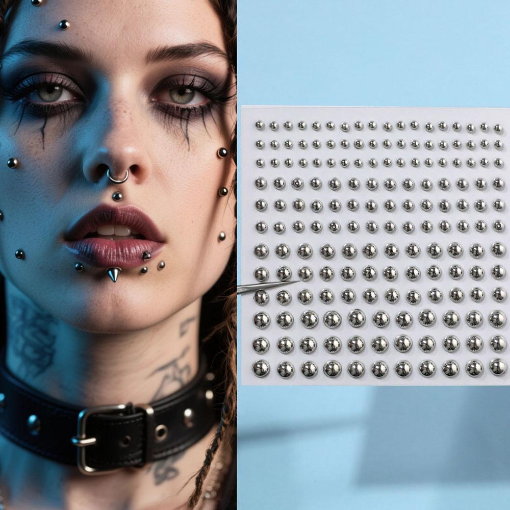 1シートアクリルラインストーンステッカー、フェイクリップスタ - Body Jewelry Eyebrow のレビューと価格