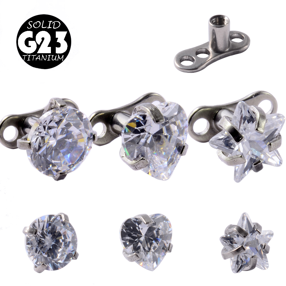1ピースg23-女性用チタンダーマアンカーダイバー,皮膚に隠 - Body Jewelry Dermal のレビューと価格