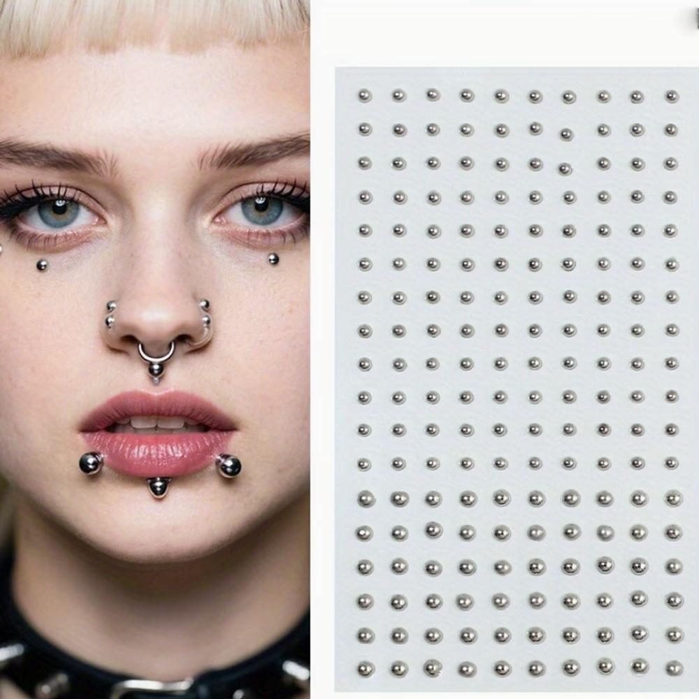 58-180個セット ノンピアスリップネイルステッカー 自己 - Body Jewelry Eyebrow のレビューと価格