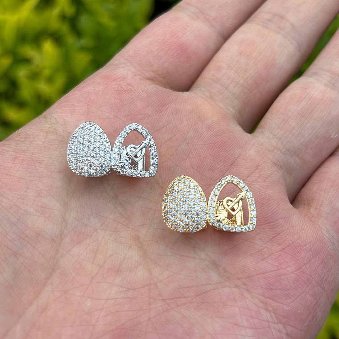 女性と男性のためのr独身の日ジルコニア歯列キャップ、ヒップホ - Body Jewelry Men のレビューと価格
