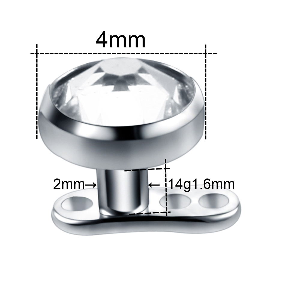 10 ピース/ロットチタンマイクロ真皮ピアスセット皮膚 &  - Body Jewelry Dermal のレビューと価格