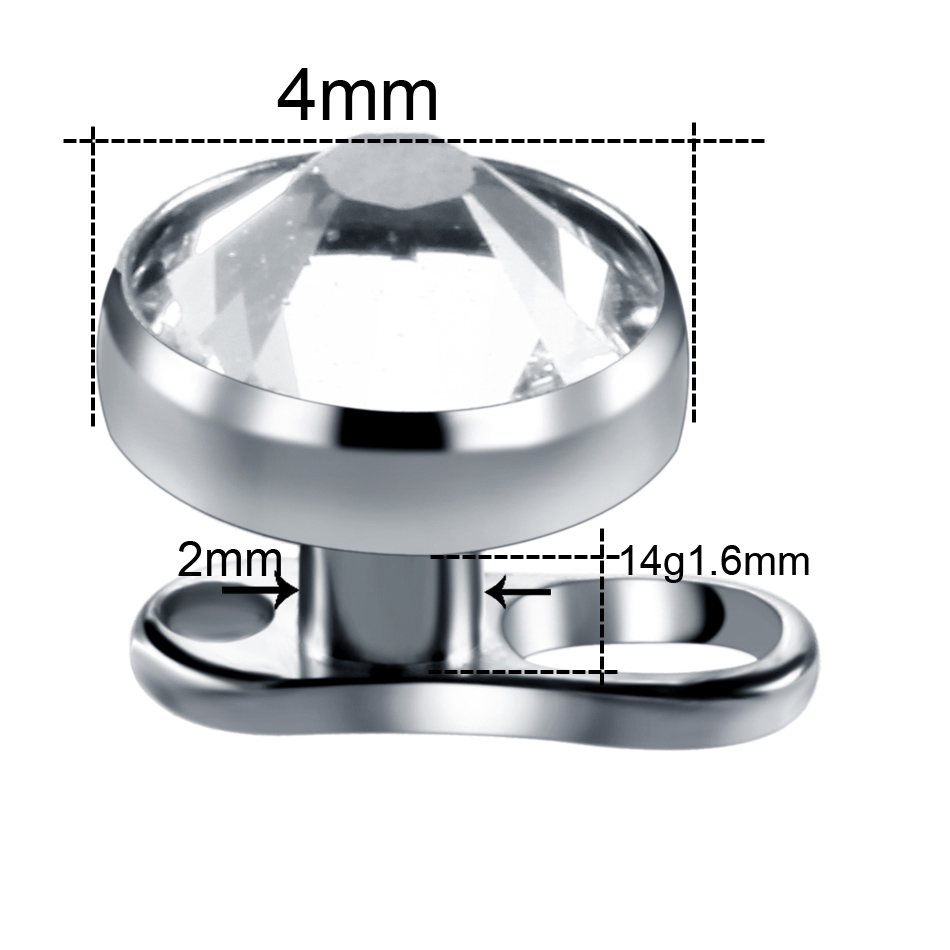 10 ピース/ロットチタンマイクロ真皮ピアスセット皮膚 &  - Body Jewelry Dermal のレビューと価格