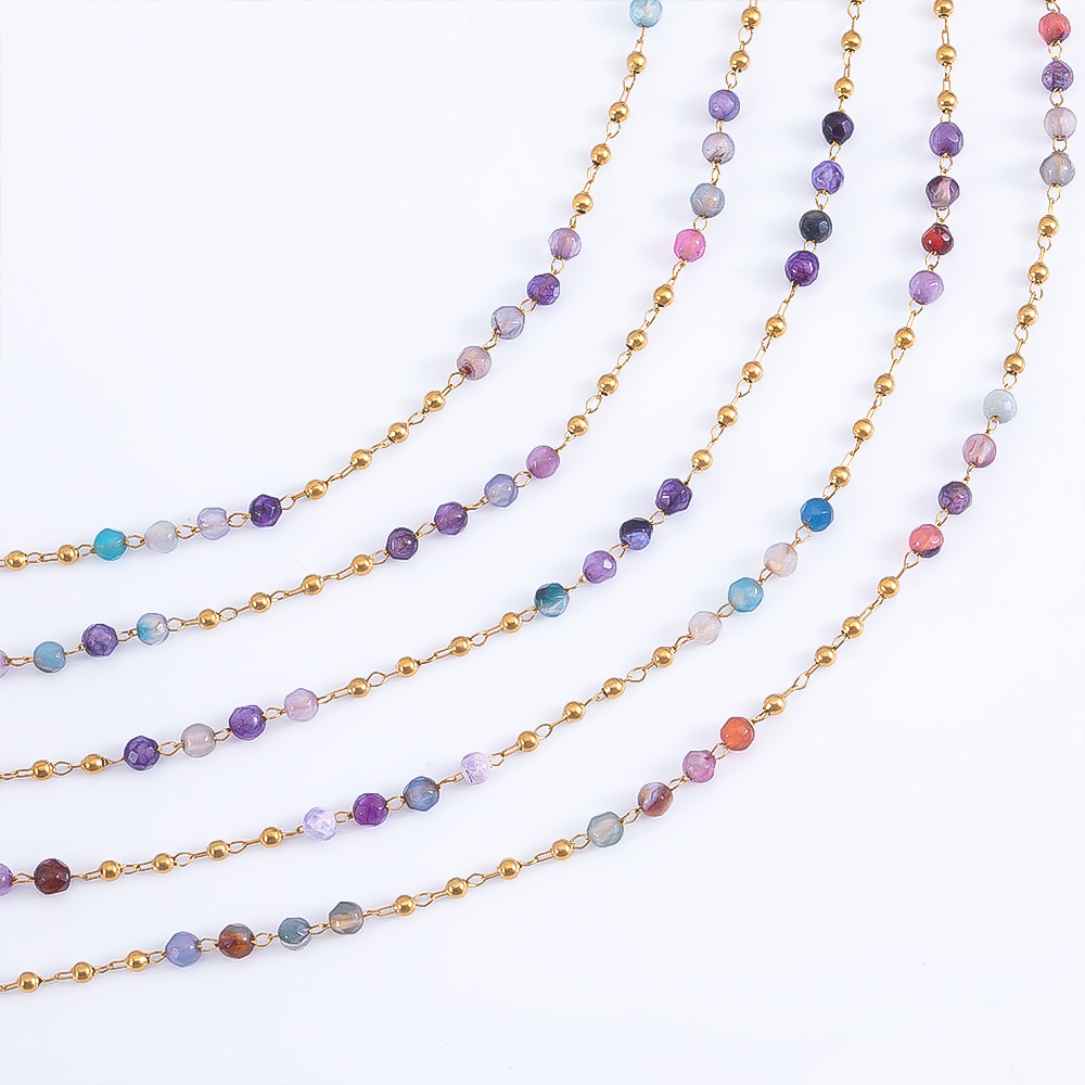 0.5 メートル 1 メートルのステンレス鋼色透明クリスタル - Body Chain Jewelry のレビューと価格
