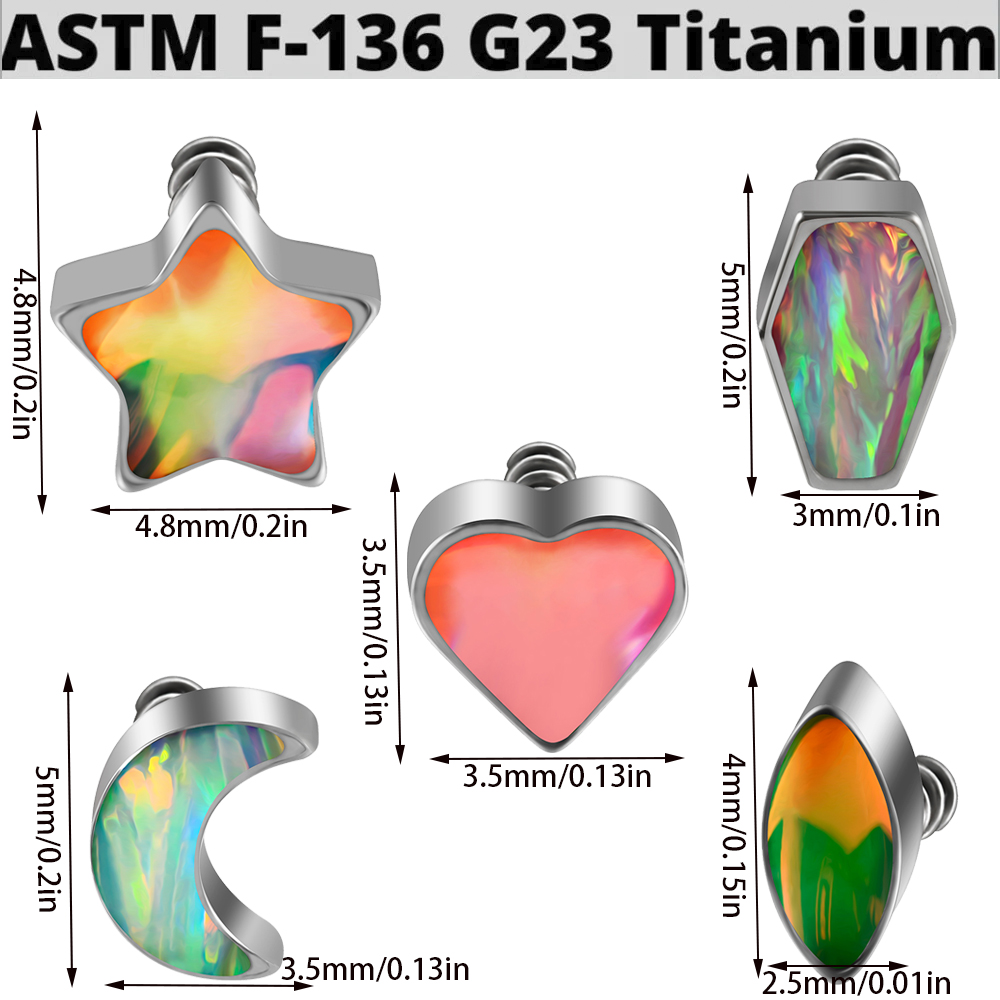 チタン製プロングフラッシュフィルムダーマルアンカートップオパ - Body Jewelry Dermal のレビューと価格