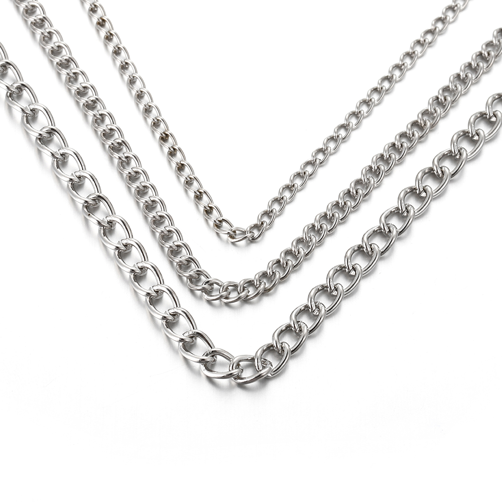 2 メートル 2.5/3.5/4.5 ミリメートル金属フラッ - Body Chain Jewelry のレビューと価格
