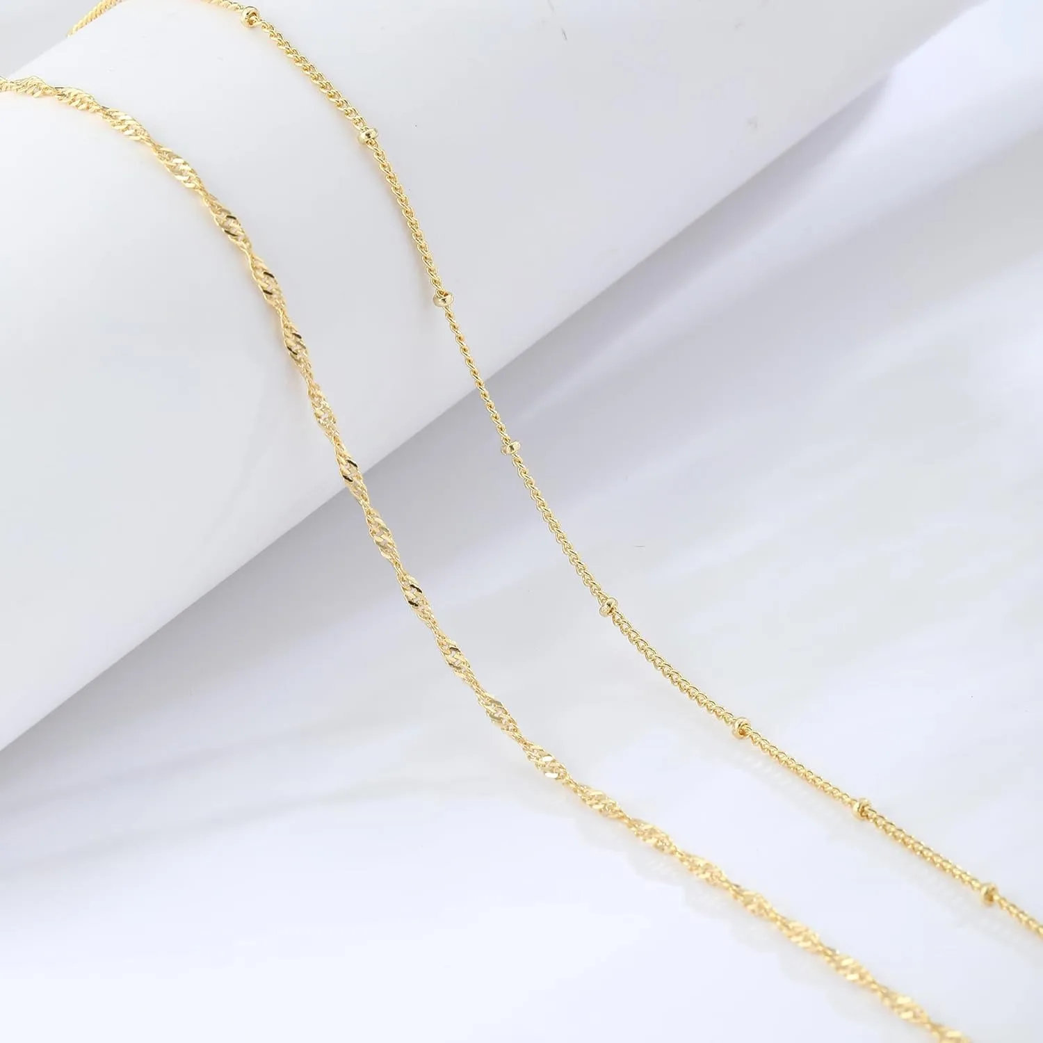 14K金メッキ 26-33インチ 調節可能なウエストビーズチ - Body Chain Jewelry のレビューと価格
