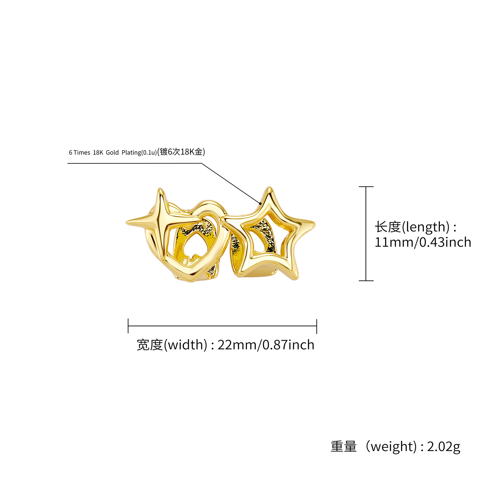 YOUNGX Y2K ヴィンテージ ダブルホロースターティー - Body Jewelry Men のレビューと価格