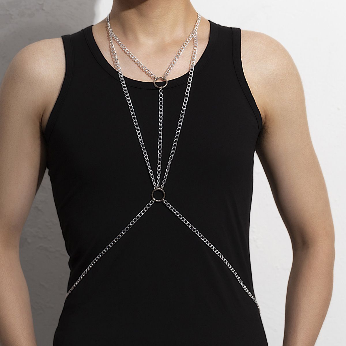 透明な下着、腹部ジュエリーチェーン、ボンデージ、ステンレス製 - Body Jewelry Men のレビューと価格